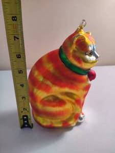 Department 56 Vintage Hand Blown Mercury Glass Cat
