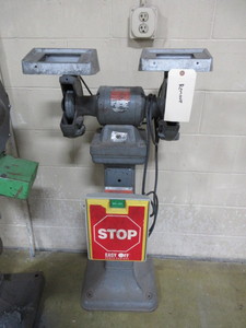 lot 615 image: RCOKWELL PEDESTAL DUAL GRINDER
