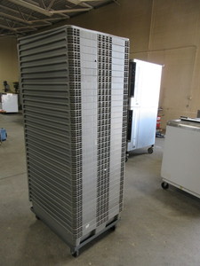 lot 629 image: ORBIS STACK AND NEST STORAGE BINS WITH TRANSPORT DOLLIE