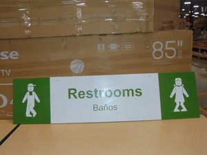 lot 4 image: 60x15 Restroom Sign