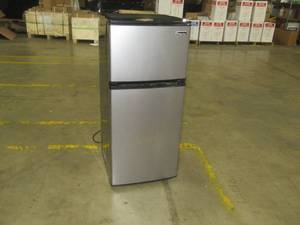 Magic Chef 4.5 cu. ft. 2 Door Mini Fridge in Stainless Look with Freezer Model # HMDR450SE