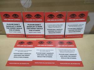 lot 46 image: 7 Your On Camera Signs 10x14