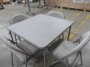 Table and 4 Folding Chairs