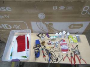 lot 62 image: Stained Glass Kit, With Glass Stained Glass Supplies, with Soldering Iron Kit and Glass Cutter Tool Kit, Solder Wire, Copper foil Tape, Cut Resistant Gloves