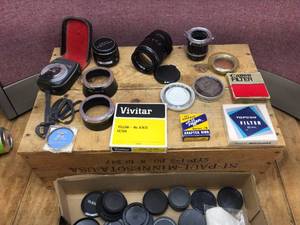 lot 222 image: Vintage SLR Lenses - Filters - Etc