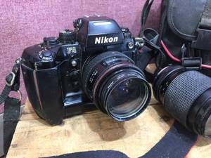 lot 223 image: Wow Nikon F4 SLR Film Camera with 3 Lenses