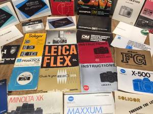lot 225 image: Vintage Variety Camera Instruction Manuals - Leica - Nikon - Minolta - Others