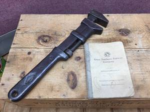 lot 274 image: Vintage Great Northern Railway - Wrench & Book