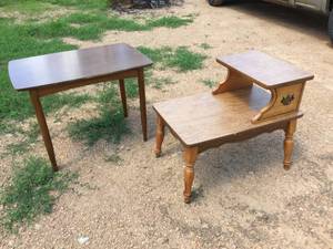 lot 282 image: 2 Vintage Wooden Tables
