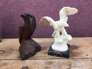 lot 111 image: Vintage Ironwood Eagle & Signed Santini - Norleans Eagle