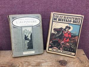 lot 124 image: 2 Old French Books - Lalpinism 1913 - Buffalo Bill 1936