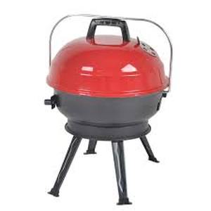 lot 10 image: 14 in. Portable Charcoal Grill in Red   Customer Returns See Pictures