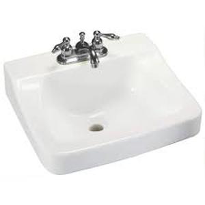 lot 23 image: Glacier Bay Aragon 19 in. Rectangular Vitreous China Bathroom Sink in White   Customer Returns See Pictures