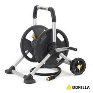 lot 47 image: Gorilla 175 ft. Aluminum Zero Rust Mobile Hose Reel  Customer Returns See Pictures