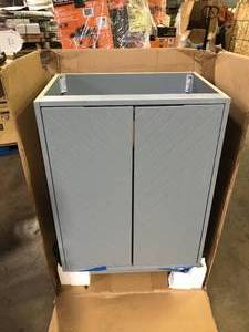 lot 43 image: Glacier Bay Lanier 25 in. Single Sink Laguna Blue Bath Vanity   ( No Sink )  Customer Returns See Pictures