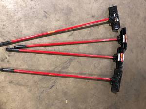 lot 45 image: Lot of Libman 13.5 in. High Power Extra-Large Heavy-Duty Floor Scrub Brush with Swiveling Head and Steel Handle  Customer Returns See Pictures