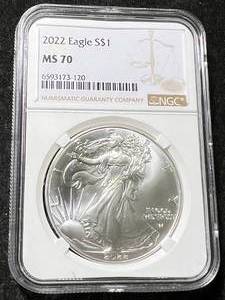 2022 AMERICAN SILVER EAGLE NGC MS70