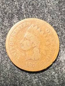 lot 12 image: 1876 US INDIAN HEAD CENT