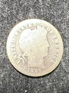 lot 20 image: 1897-O US BARBER DIME