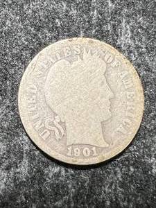 lot 24 image: 1901-S US BARBER DIME