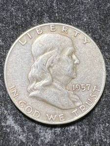 lot 41 image: 1957-D US FRANKLIN HALF DOLLAR