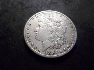 lot 39 image: 1887 S Morgan Silver Dollar