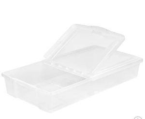 lot 44 image: Set of 2 IRIS 58 Quart Underbed Storage Bins