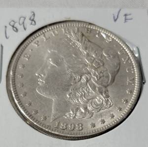 lot 3 image: 1898 Morgan Silver Dollar - VF