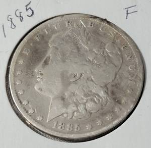 lot 9 image: 1885 Morgan Silver Dollar - VF