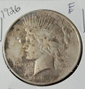 lot 12 image: 1926 Silver Peace Dollar - F