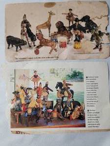 lot 37 image: Vintage -Ladder, Drum, Elephant, Clown made by Schoenhut Company Circus in  the early 1900s.