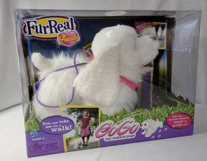 lot 49 image: 2009 Tiger Electronics FurReal Friends Get Up & GoGo My Walkin Pup Pet with box. Sold by Hasbro. Puppy works and in like New Condition.  See video.