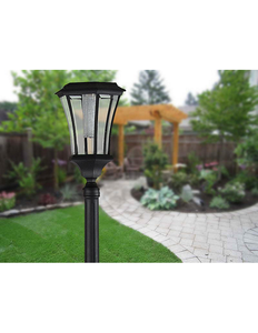 lot 35 image: Sun-Ray Abigail Solar-Powered LED Lamp Post with Planter Base
