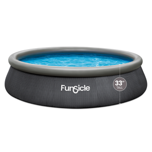 lot 48 image: Funsicle QuickSet Designer 13 x 33 Round Inflatable Pool
