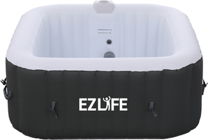 lot 56 image: EZLIFE 6-Person Inflatable Hot Tub with LED Lighting and Pillow Seating