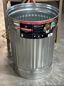 lot 15 image: Galvanized Trash Can 31 Gallon