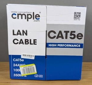 lot 213 image: Brand New CAT5e LAN Cable 1000ft Black $230.99 Retail