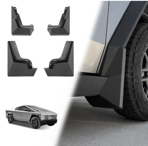 lot 203 image: Brand New Tesla Cybertruck 2024 2025 Mud Flaps OEM Style ABS Vehicle Sediment Dirt Protection Front and Rear Set of 4 $36.99 Retail