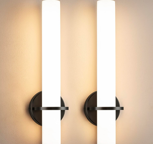 lot 205 image: Brand New Black Wall Sconces 18 Modern Wall Decor Set of 2 $119.99 Retail