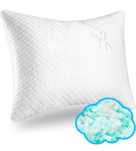 lot 217 image: Brand New Xtreme Comforts Shredded Memory Foam Queen Size Pillow Adjustable Thickness $39.99 Retail