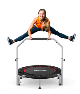 lot 236 image: Brand New Bcan Black 40 Foldable Workout Trampoline for Adults $89.98 Retail