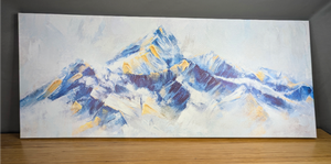 lot 238 image: New Blue Mountain Canvas Painting 47 x 19.5