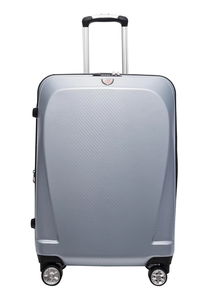 lot 241 image: Brand New Ginza Travel Luggage 360 Degree Spinning Wheels Silver $69.99 Retail