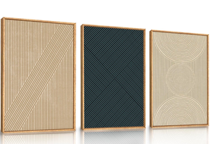 lot 248 image: Brand New 3 Piece Ausril Boho Abstract Canvas Art 36 x 24 x 3 $93.49 Retail