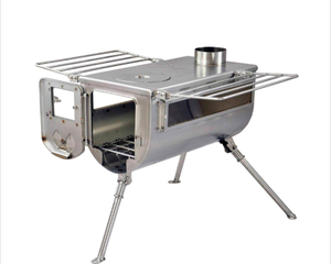 lot 199 image: Brand New Winnerwell Woodlander Double View Large Portable Wood Burning Tent Stove $519.99 Retail