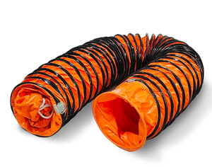lot 261 image: Brand New 16ft Ducting Hose with 8 PVS Flexible Duct Hosing Adjustable Rope for Utility Blower Exhaust Fan $42.99 Retail