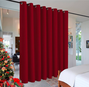 lot 262 image: Brand New Sierra Red Extra Wide Room Curtain 15 x 9 Single Panel $61.49 Retail