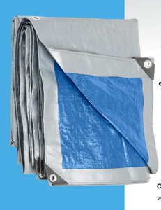 lot 263 image: Brand New 10 x 12 Waterproof Plastic Tarp