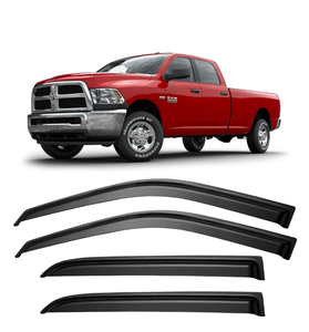 lot 282 image: Brand New Window Visors Rain Guards for 2009-2018 Ram 1500 CrewMega CabFull-Size Cab, Window Vent Wind Deflectors Visors Shades for 2010-2025 Ram 2500 & 3500, 2019-2024 Ram 1500 $39.99 Retail