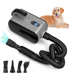 lot 285 image: Brand New Kidken Pet Dryer 5.2Hp3800W Grooming Dryer with LED Display Adjustable Speed and Temp Control $129.99 Retail